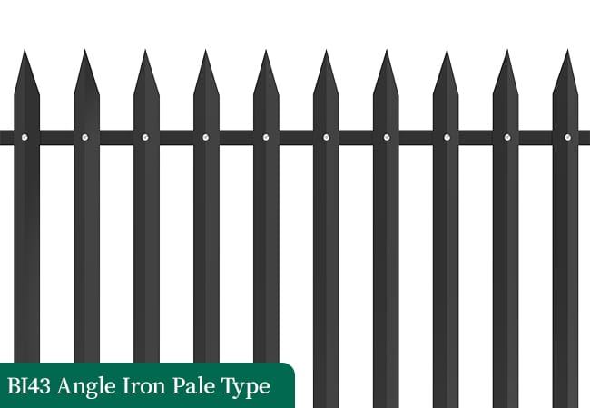 Angle Iron Metal Palisade Fence