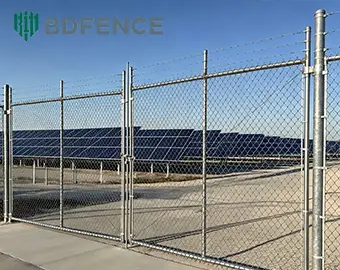 2″ Mesh Galvanized Chain Link Fence Project for a Solar Farm in Spain