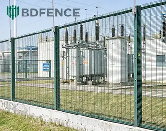 358 Security Fence with Y-Posts and Razor Wire for a Power Substation in Kenya